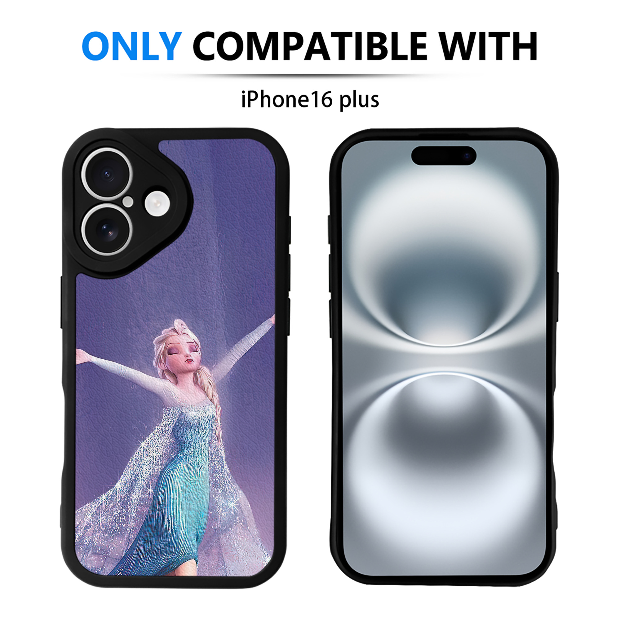 （画像用） アナと雪の女王 アンナ エルサ Frozen Anna Elsa 【iPhone 16シリーズ対応】シリコンスマホケース（レザー調） 材質：シリコン